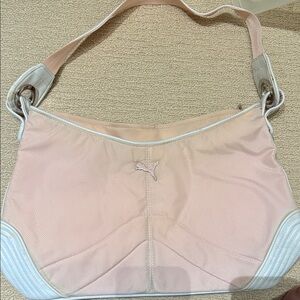 Puma Women's Pink and White Shoulder Bag